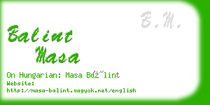 balint masa business card